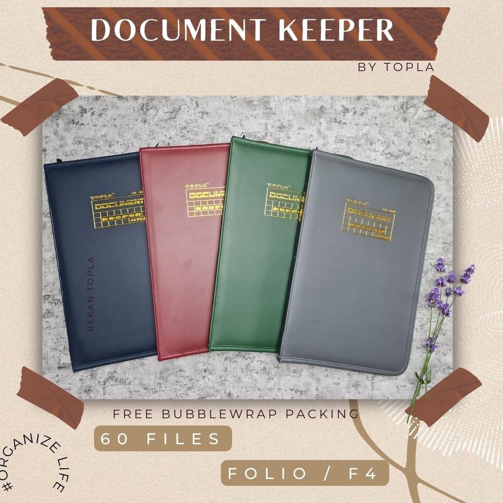 

[0QH51] Map Dokumen Ijazah Folio / Dokumen Keeper F4 / ISI 60 File / HARGA GROSIR / Anti Air ➼Model Baru