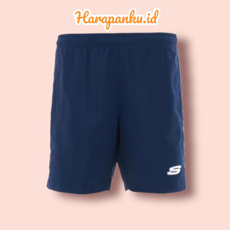 SKECHERS Men Running Shorts - Navy -celana olah raga