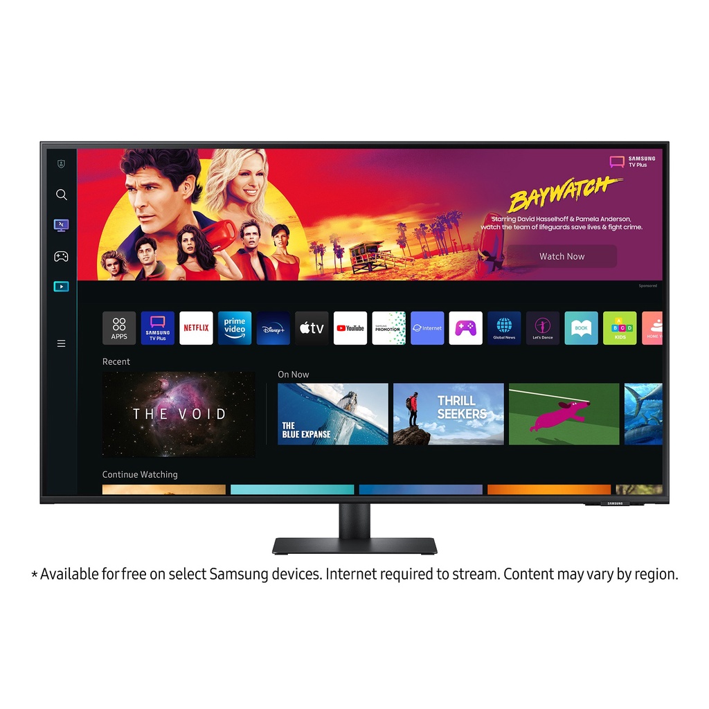 Samsung M7 4K UHD 43 inch Smart Monitor &amp; Streaming TV Webcam Support