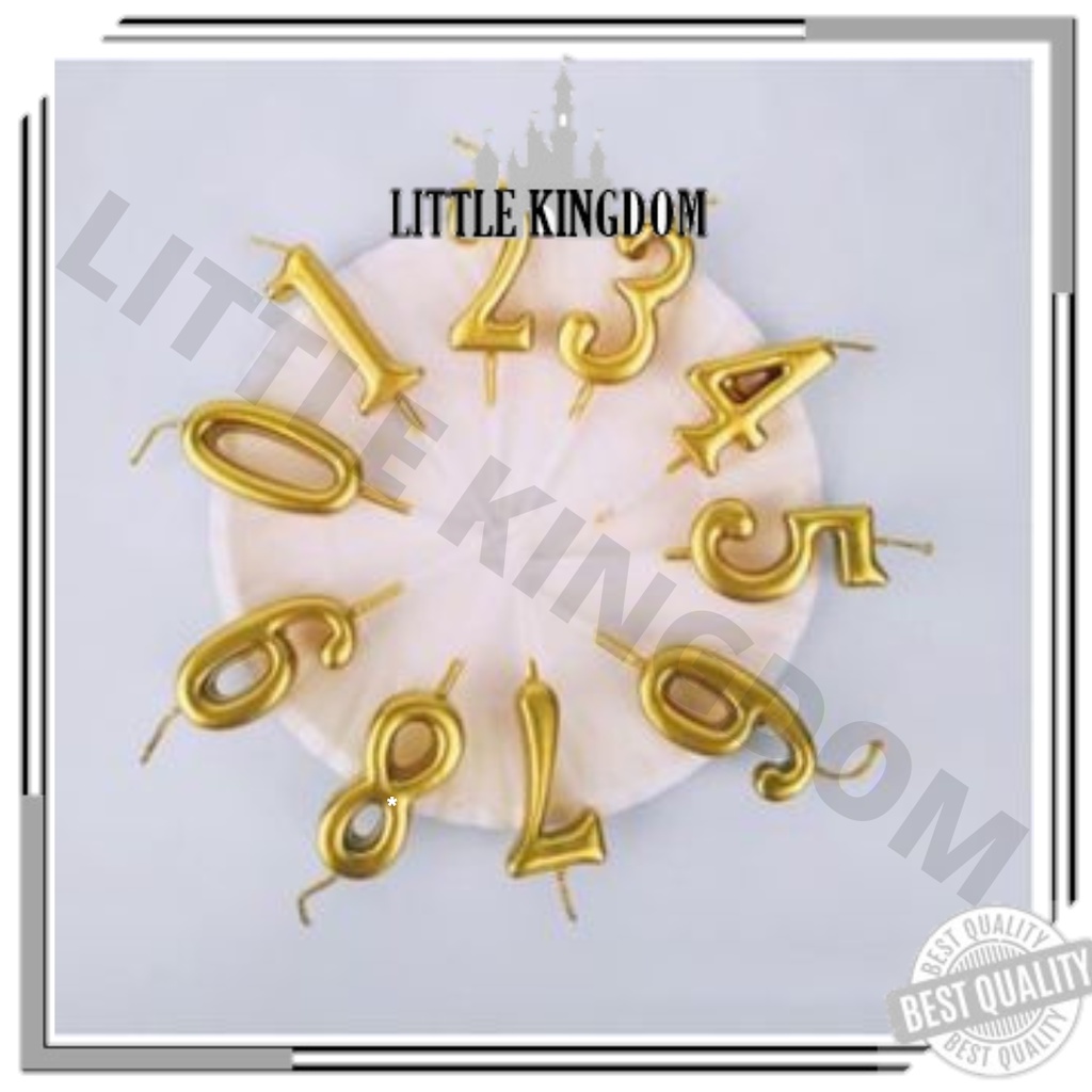 LK Lilin Ulang Tahun Angka / Lilin Angka 0-9 / Birthday Numeric Candle / Lilin Angka Warna Import Mu