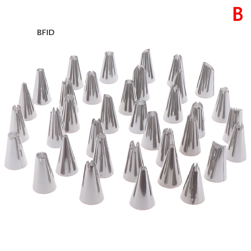 [BFID] 24/36/48pcs Icing Piping Nozzle Tips Kue Sugarcraft Pastry Decor [ID]