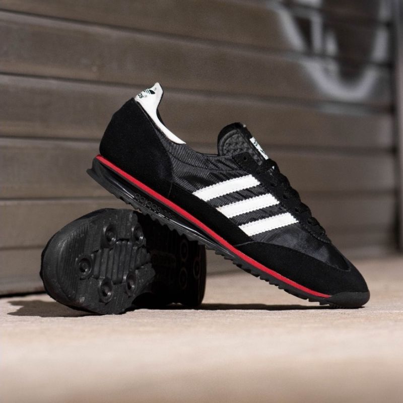 Adidas SL 72 Black White Red Original OEM Sneakers Pria