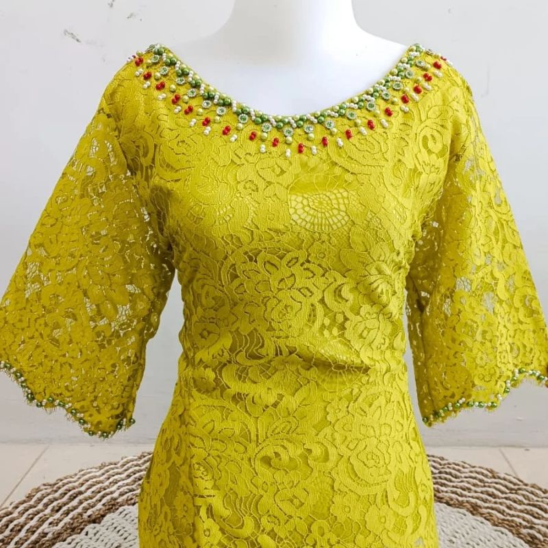 Atasan kebaya semifrancis payet mutiara