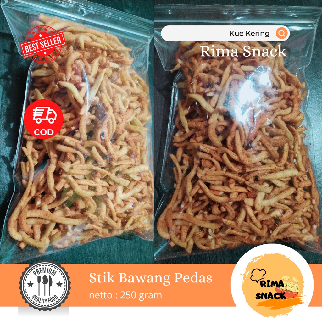 

STIK BAWANG ORIGINAL DAN PEDAS 230 gram / KUE BAWANG / KERIPIK BAWANG