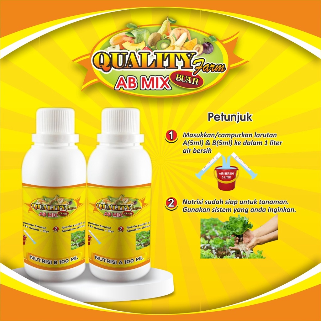 AB MIX BUAH SIAP PAKAI 200 ML nutrisi hidroponik pupuk buah cair abmix