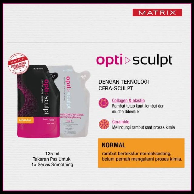 Smothing Keratin Matrix/MINI Bonding smothing matrix opti SCULPT 135ml/Cream Pelurusan Matrix/Matrix