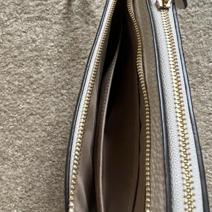 NWT Authentic Coach Double Zip Large Wristlet