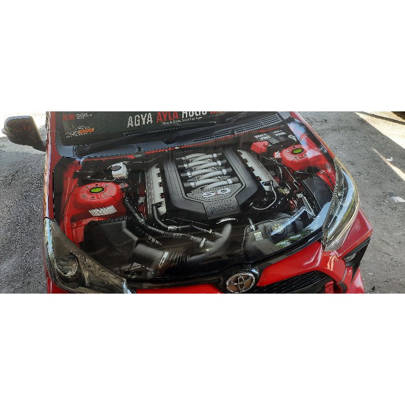Stiker Kap Mesin Mobil Agya Ayla