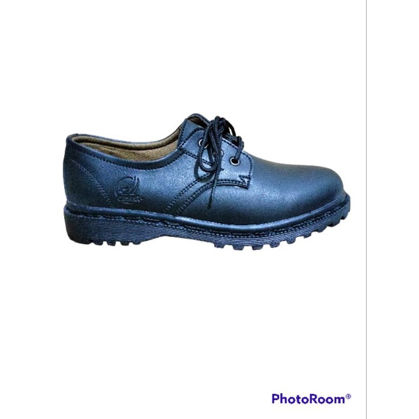 SEPATU PRIA WANITA UNISEX GLOSSY HITAM CARAKA HADE FOOWEAR UK 38-45