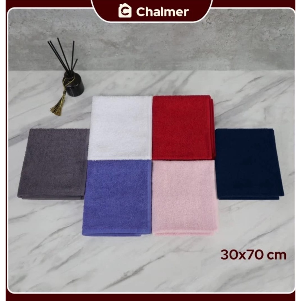 Handuk Chalmer 30x70cm  Serap Air Handuk Salon Spa Pijat Refleksi Sepeda Handuk Olahraga Souvenir