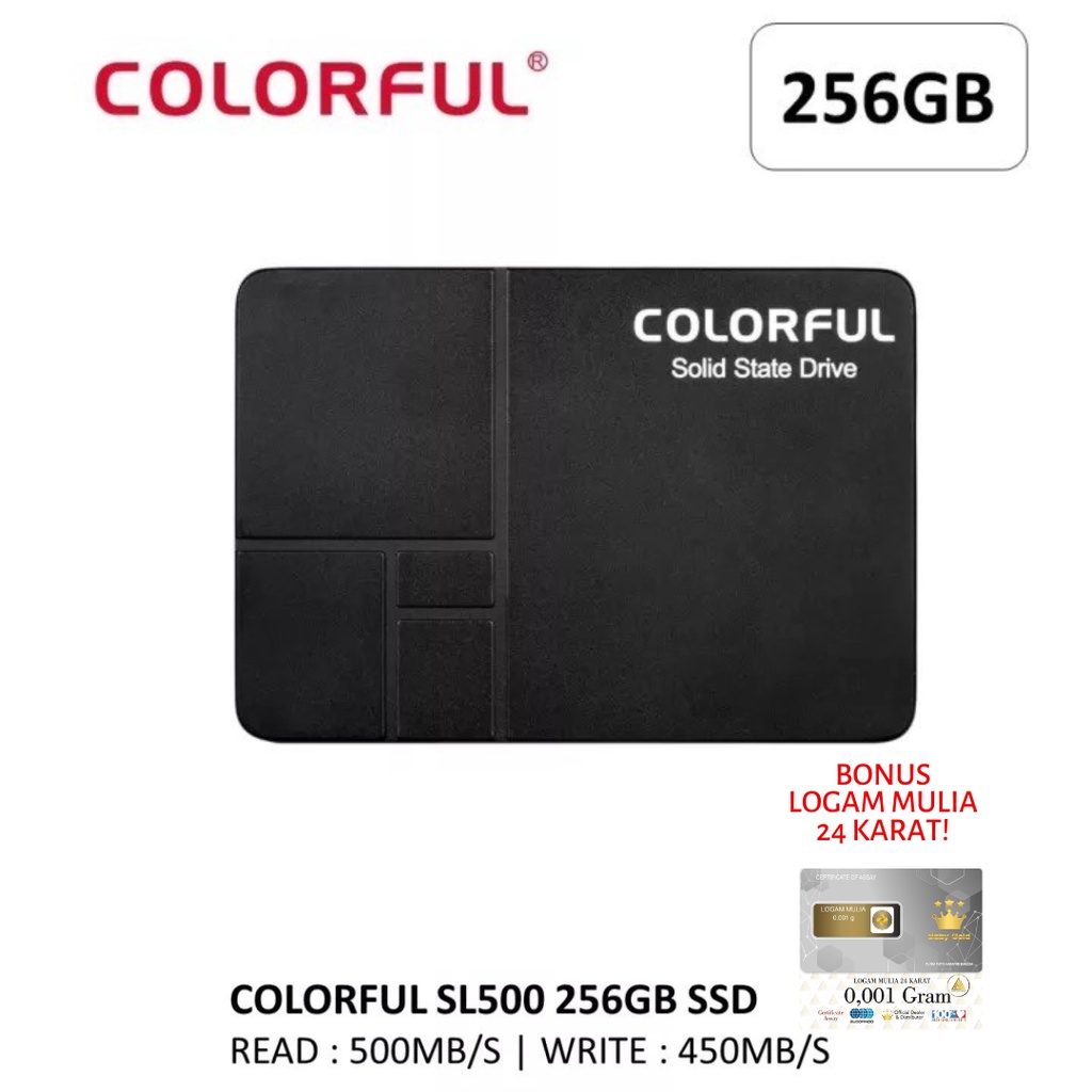 Colorful SL500 SSD 256 GB Sata 3 - Colorful SL 500 3D Nand 256 GB 2.5&quot;