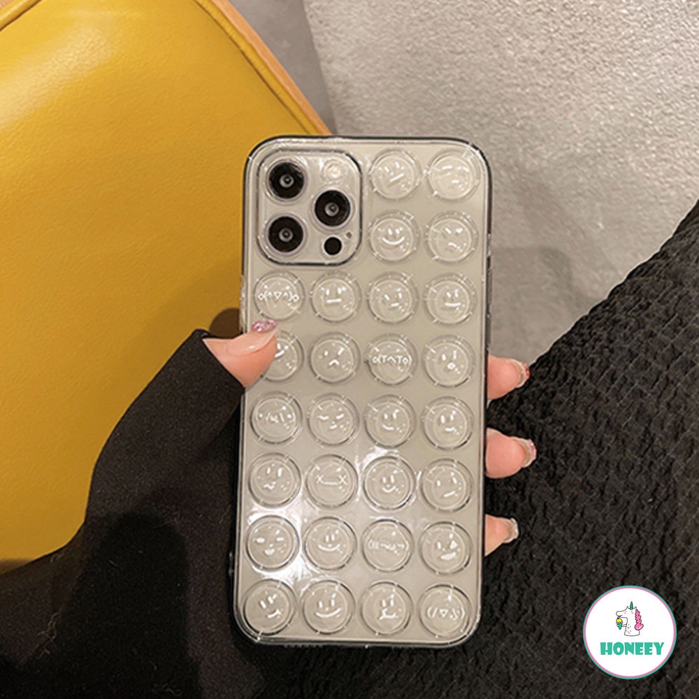 Soft Case TPU Motif Emoji 3D Pop It Untuk IPhone 14 13 12 11 Pro Max X