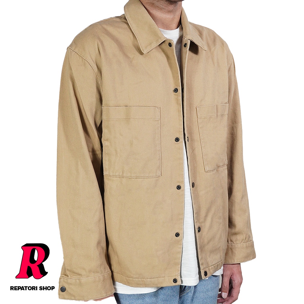 SPAO MEN'S CHORE JACKET VINTAGE TWILL