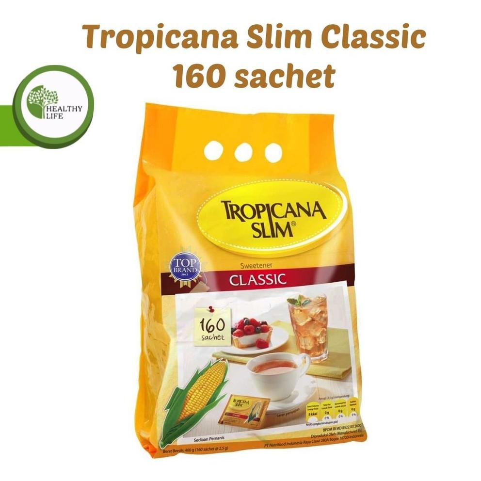 

Ready stock Tropicana Slim Classic Isi 160 / 50 / 20 Sachet @2,5gr Gula Jagung Rendah Kalori VZG