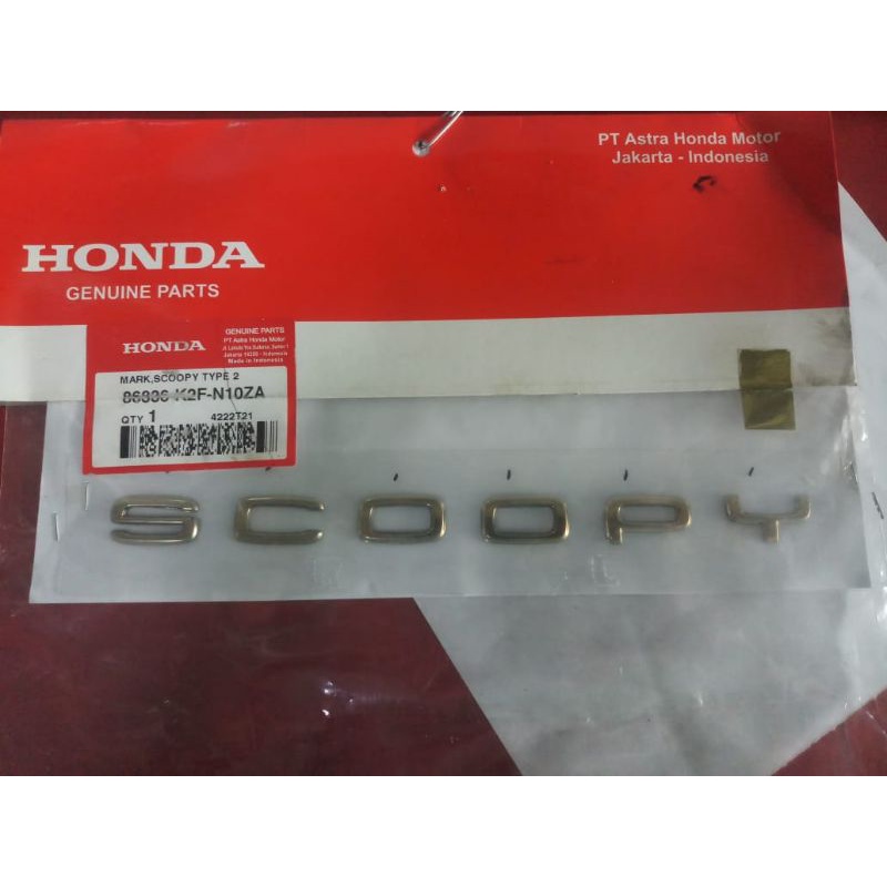 emblem body belakang scoopy 2020-2022 original ahm