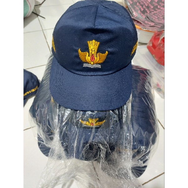 Topi sekolah custom bordir (PAKAI LOGO LOKASI SEKOLAH)