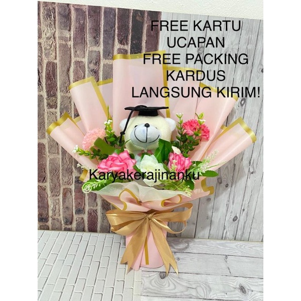 Buket boneka wisuda/buket bunga wisuda LANGSUNG KIRIM! FREE KARTU UCAPAN!