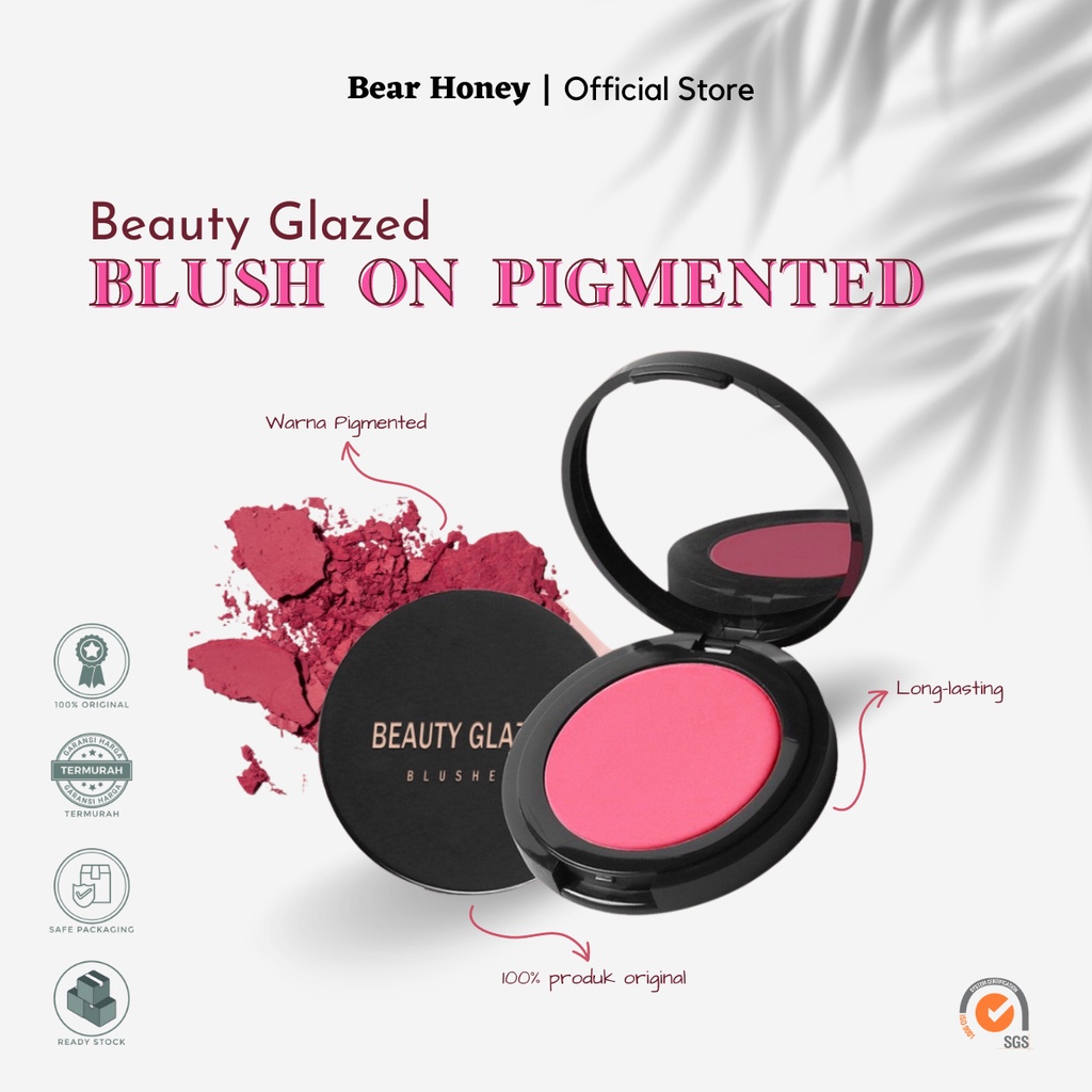 Beauty Glazed Blush on Pipi Murah Makeup Wajah Pigmented Daily Look Blush On Murah