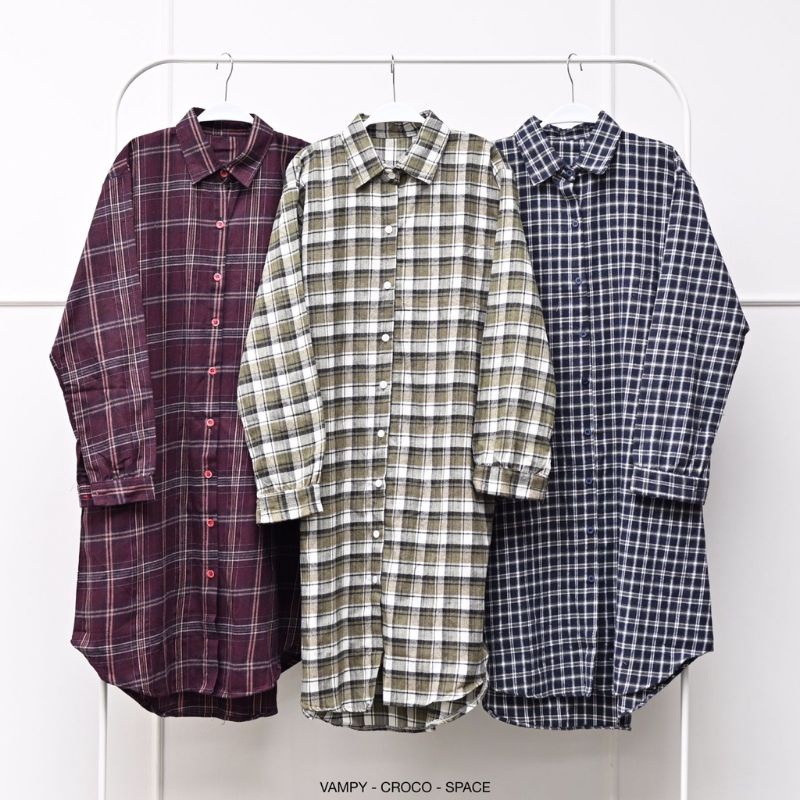 TUNIK BURBERY JUMBO OBERSIZE FLANEL KOTAK/TUNIK FLANEL/FLANEL/KEMEJA FLANEL