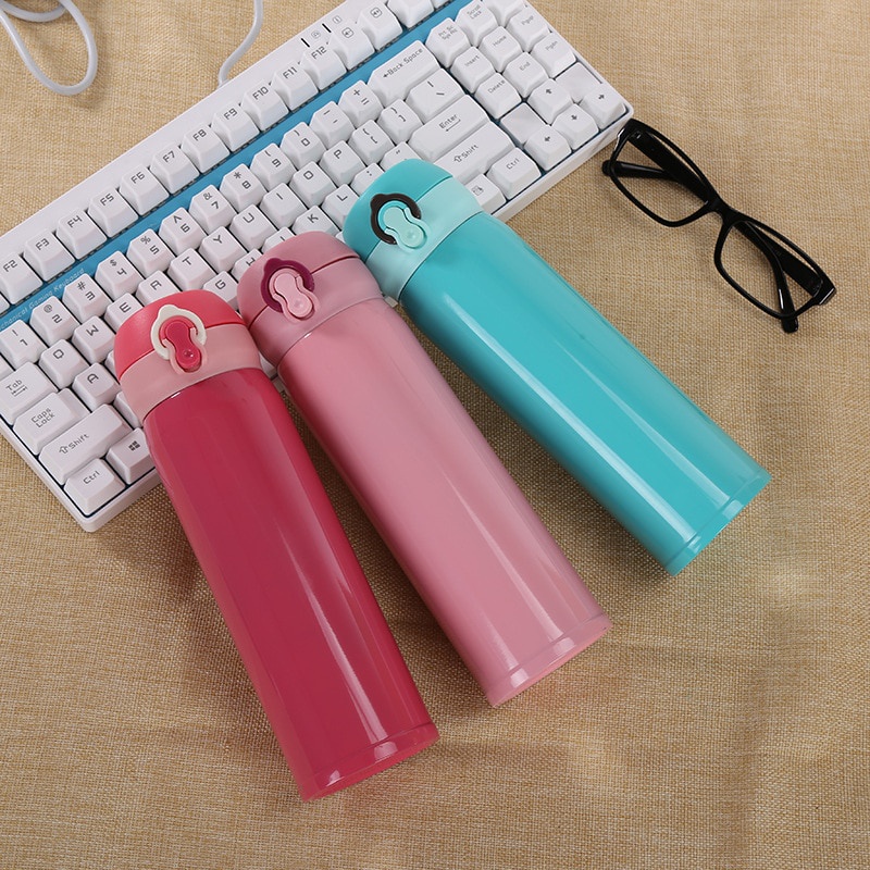 Termos Kancing Niagara Polos Kancing Vacuum Flask Tahan Panas 500 ML / Tumbler Botol Minum Polos Vacuum Tahan Panas - DX-001