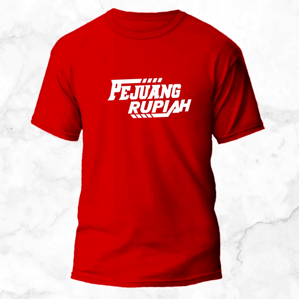 T-SHIRT KAOS CASUAL PEJUANG RUPIAH LOGO PUTIH