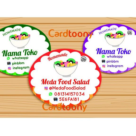 

[COD] Sticker / stiker label toko produk makanan salad buah sayur ➹Diskon