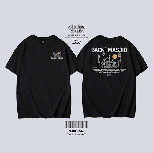Baju Atasan Kaos Distro  Santri Salafy Salaf Beck To Masjid Muslim Tauhid Dakwah Islam Pria Lengan P