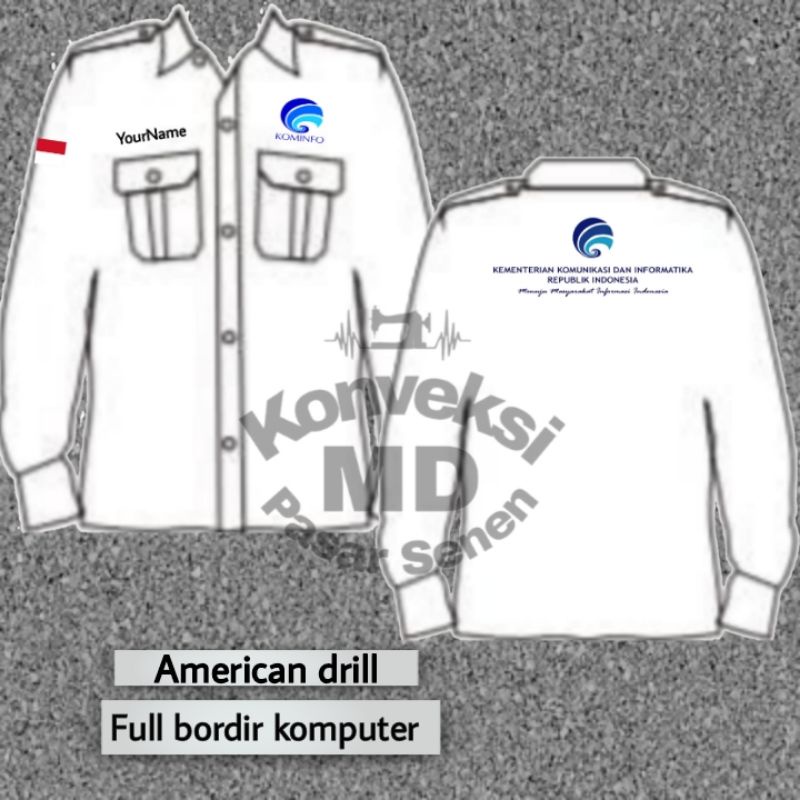 kemeja pdh Kominfo seragam pdh Kominfo kemeja eksklusif kementrian Kominfo/kemeja kementrian Kominfo
