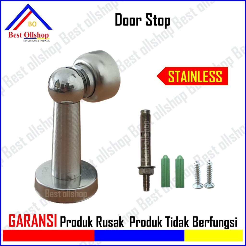 Door Stop Stainless / Ganjalan Penahan Pintu