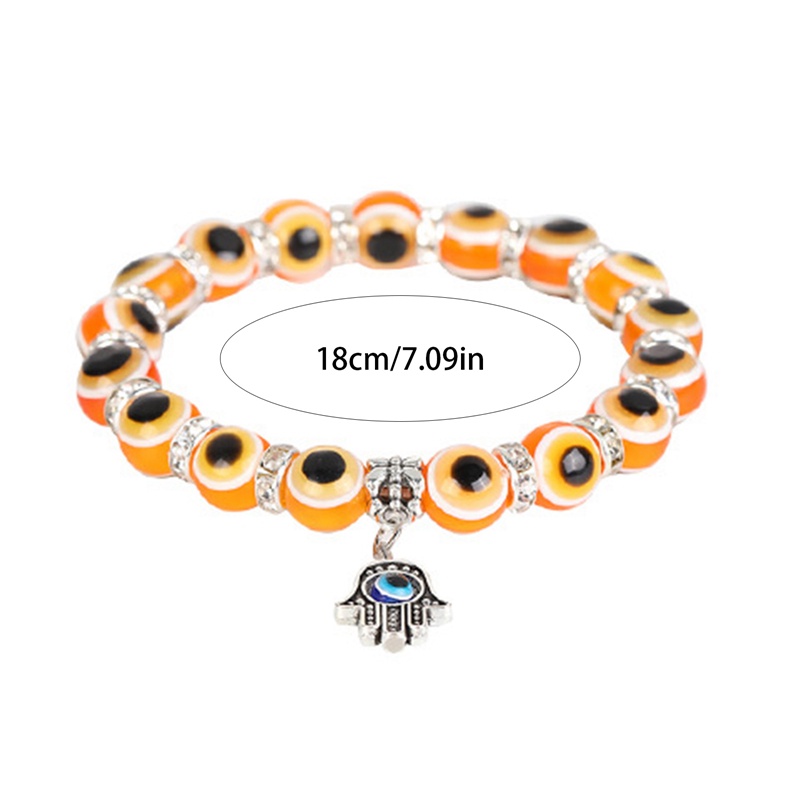 Evil Eye Glass Bead Feng Shui Gelang Seribu Mata Fuzhu Pria Dan Wanita Gelang Kekayaan Keberuntungan Perhiasan Fashion