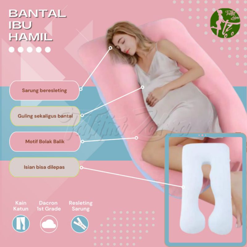 BANTAL HAMIL PREMIUM pakai lapisan dalam sarung bisa di lepas dan di cuci.. /MATERNITY PILLOW 1set 2 lapis sarung bestseller