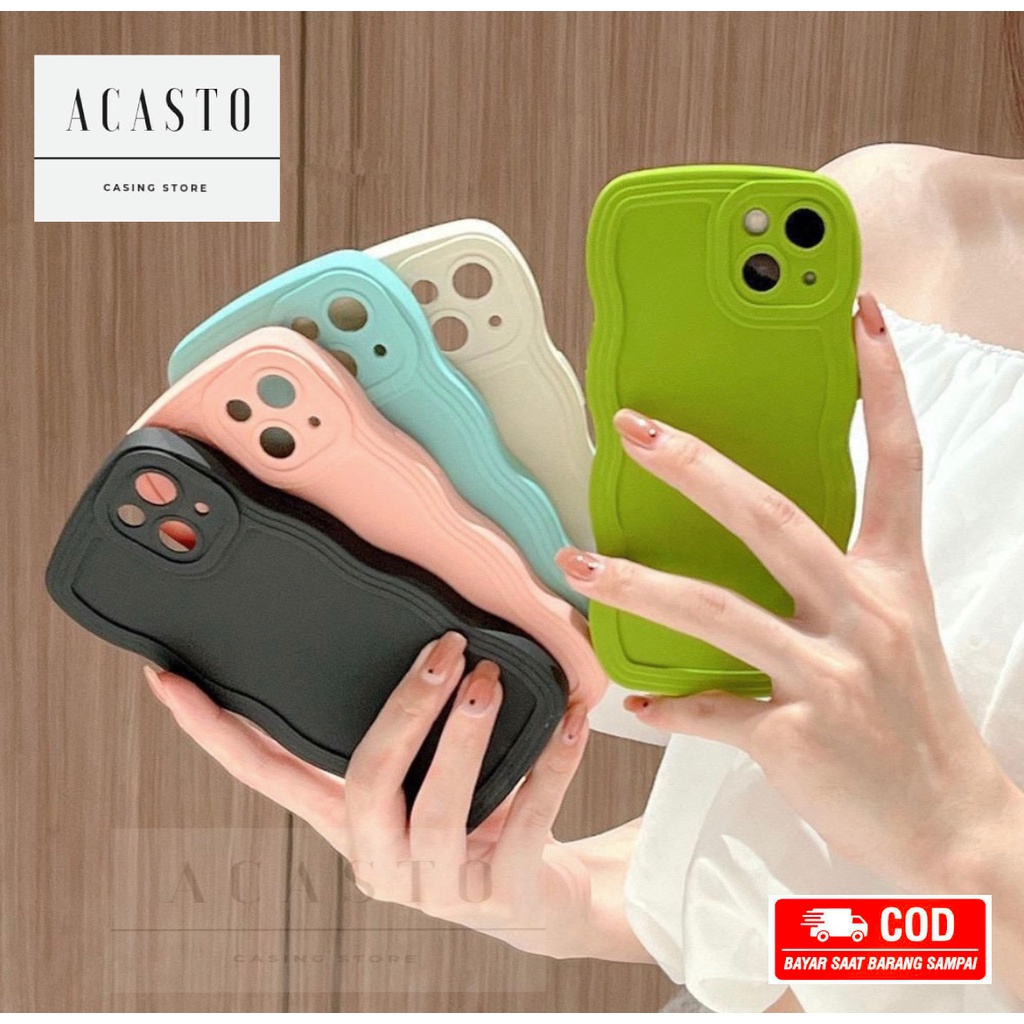 ACASTO SOFTCASE WAVY OPPO F1s/ A59/ F5/ F5 YOUTH/ F7/ F9/ F11/ F11 PRO motif polos custom case murah