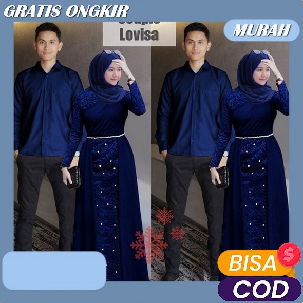 M L Xl Xxl Nisa Arabian Abaya - Gamis Couple Lebaran Baju Muslim Kapel Pasangan Suami Istri Gamis Ma