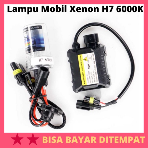 Lampu Mobil Xenon H7 6000K 55W 2PCS Ballast 12V / Lampu Depan Utama Mobil H7 HID Avanza Brio Bmw Agy