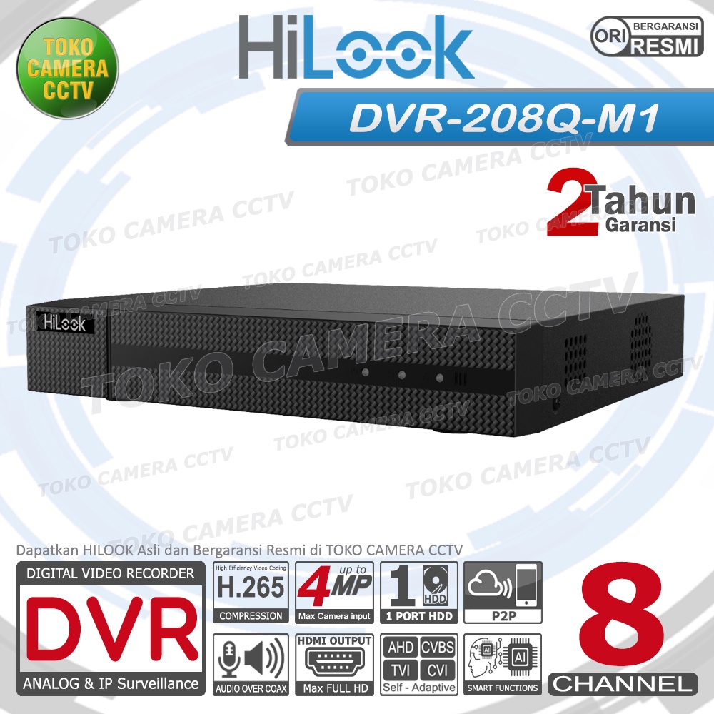 DVR RECORDER CCTV HILOOK 8 CHANNEL CCTV HILOOK 8CH 4MP