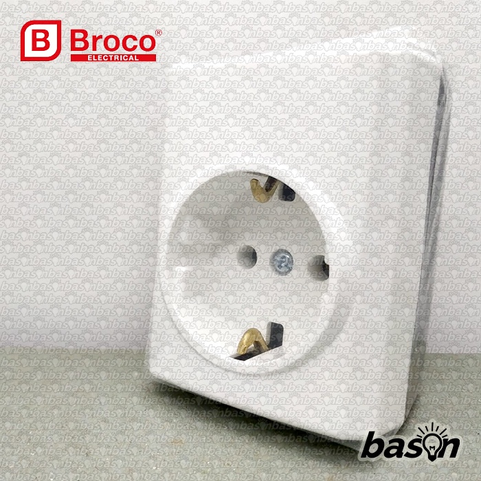 BROCO 15310 NCP 16A 250V SNI - Stop Kontak Outbow 1 Lubang tanpa kabel