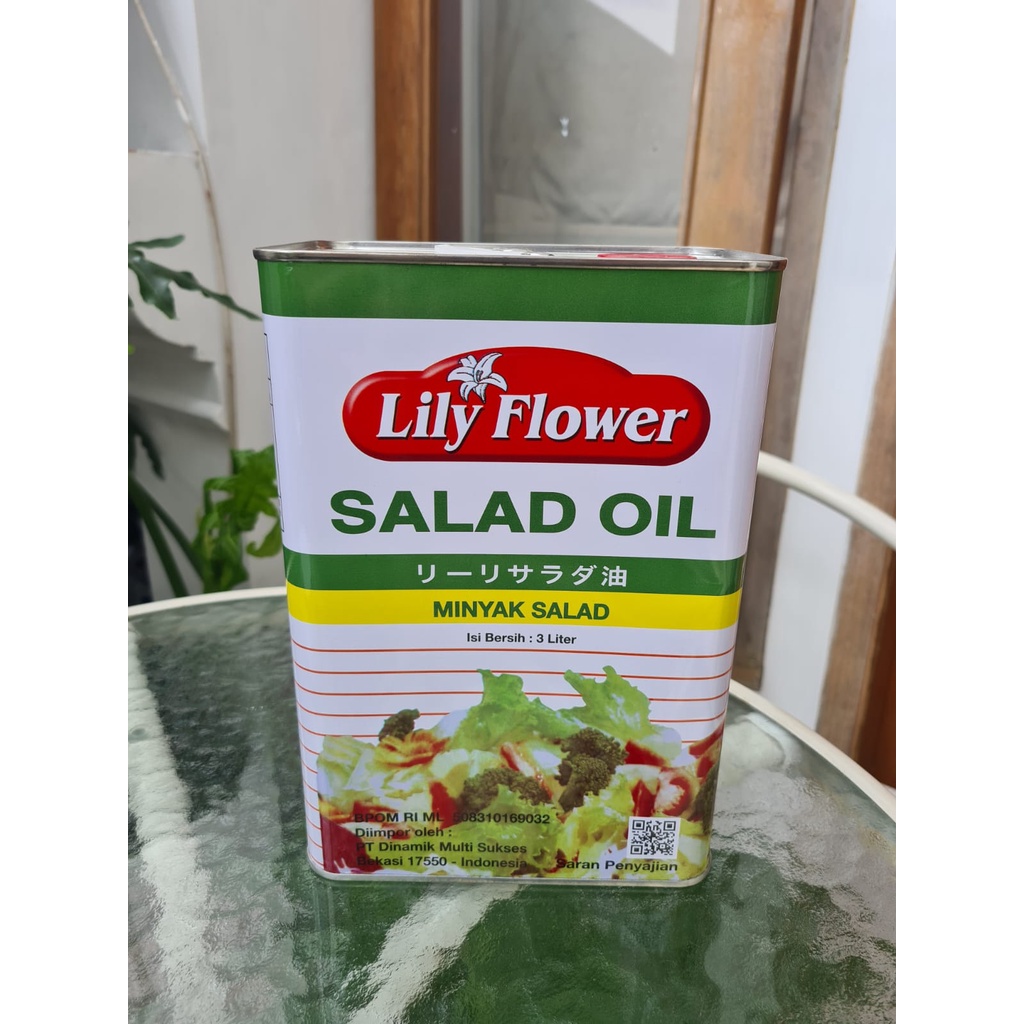 

lily flower salad oil 3 liter minyak