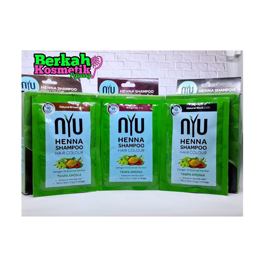 NYU Hair Colour NYU Henna shampoo Natural Black/Natural Brown/Burgundy