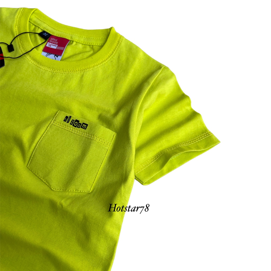 KAOS DISTRO ANAK  WARNA LIME ,KAOS ANAK LAKI-LAKI &amp; PEREMPUAN, USIA 1-12 TAHUN,BAHAN KATUN.