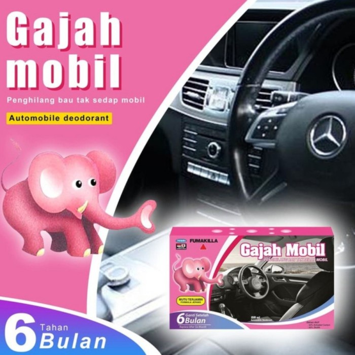 Gajah Mobil 150 ml Kamper Penghilang Penetral Bau Tidak Sedap Kabin