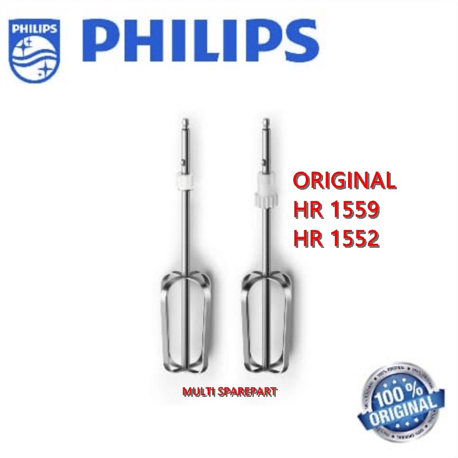 Stick Mixer Philips ORIGINAL HR 1552 HR 1559 PENGADUK ADONAN KUE Whisk Beater