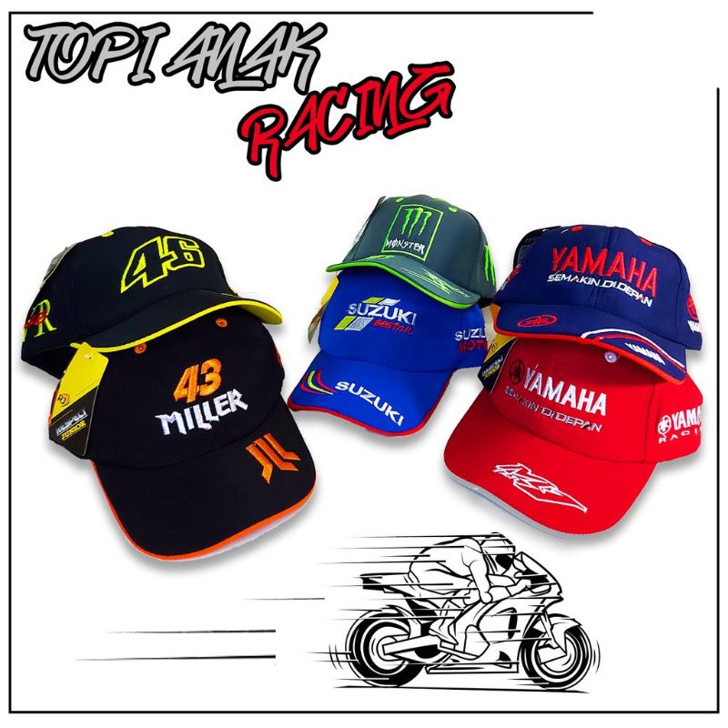 Topi Baseball anak Bordir Racing