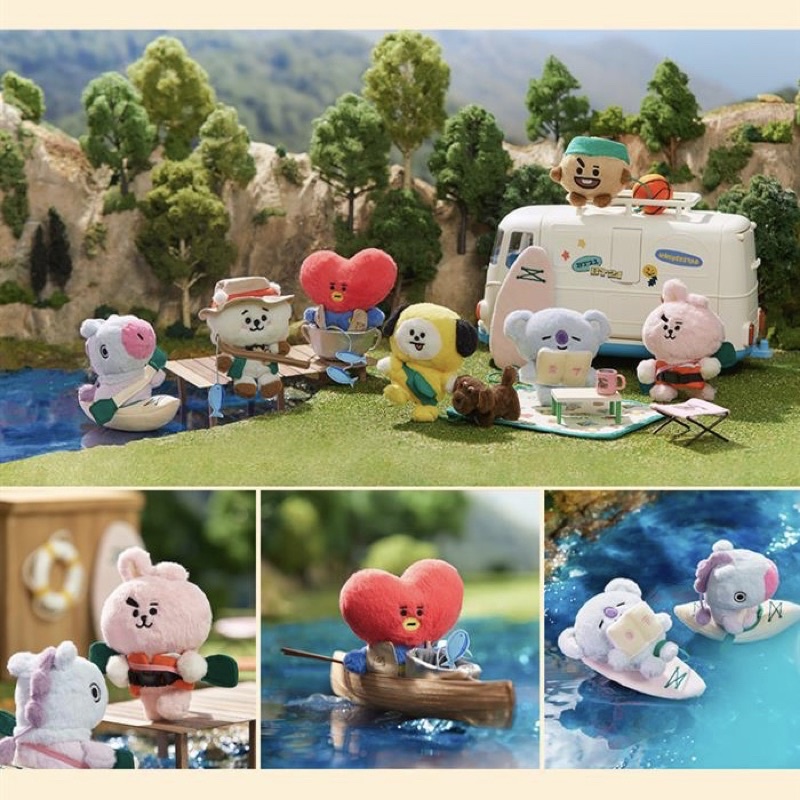 Ready Stock BT21 Official Picnic Mini Doll BTS Boneka Koya Rj Shooky Mang Chimmy Tata Cooky Original