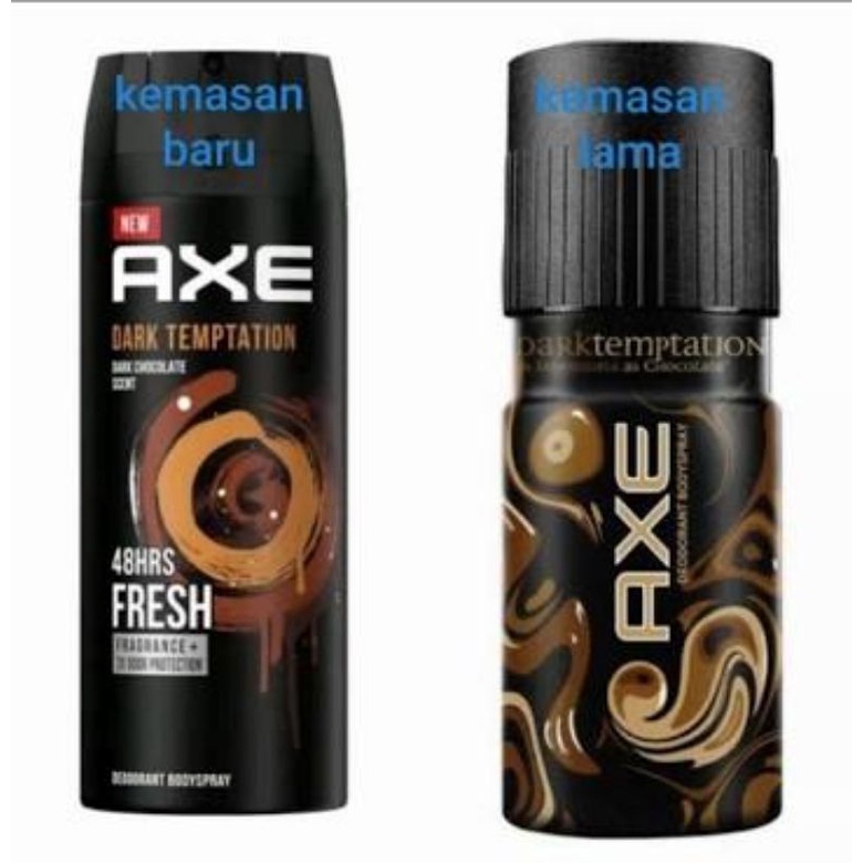 AXE DEODORANT BODY SPRAY DARK TEMPTATION 135 ML / PARFUM AXE COKLAT