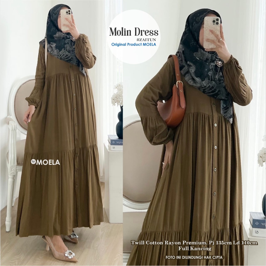 ORI MOELA/MOLIN DRESS/SUISI DRESS/LILCI DRESS/SERBA DRESS POLOS ORIGINAL MOELA/DRESS MOELA ASLI/GAMI