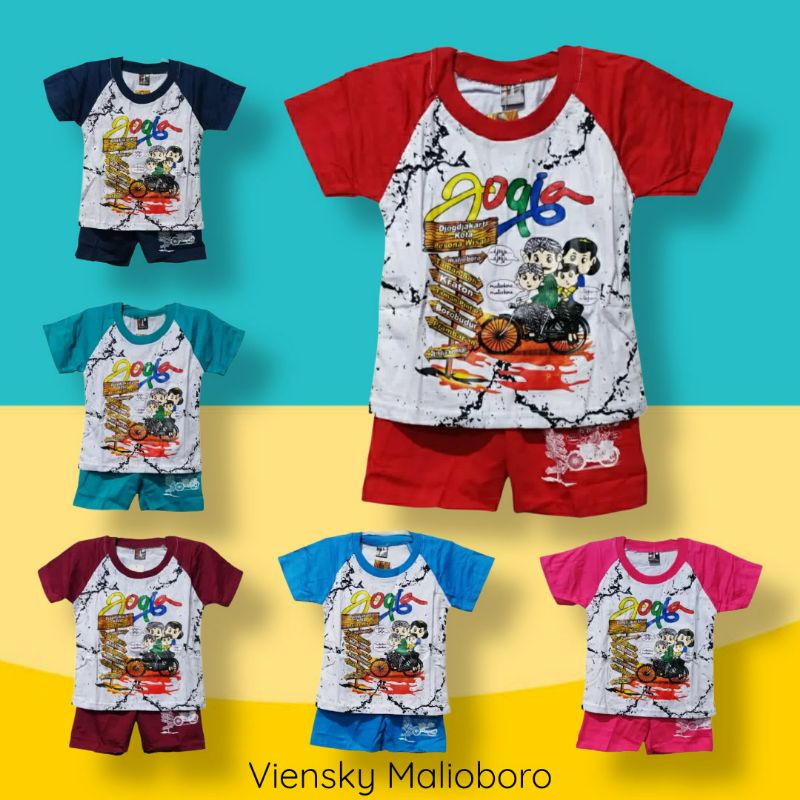 SETELAN ANAK JOGJA  FULL MOTIF KAOS JOGJA ANAK MURAH BAJU ANAK SETELAN ANAK KAOS ANAK SETELAN JOGJA 