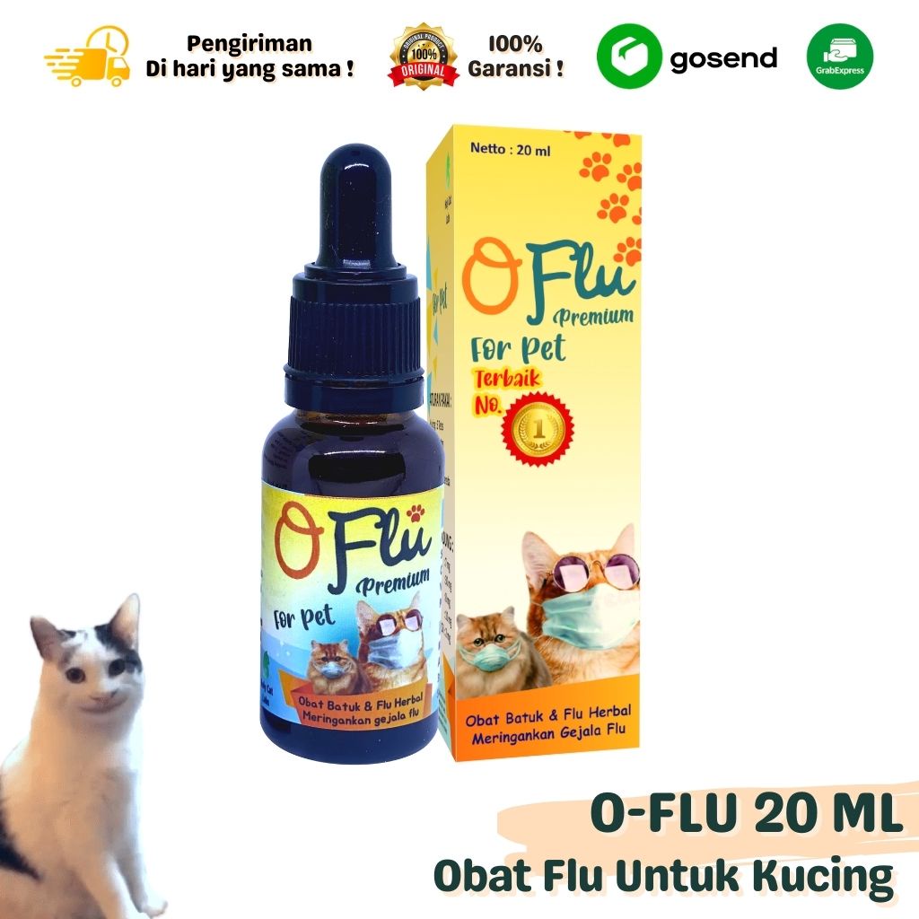 Obat Batuk Herbal Oflu Obat Batuk dan Flu untuk Kucing dan Anjing O-FLU Garansi Ampuh 100% Drops Netto 20ml