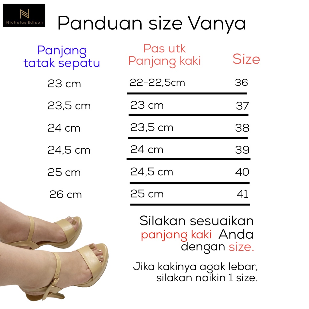 nicholas edison heel vanya beige sandal platform hak tinggi stiletto wanita model peep toe slingback