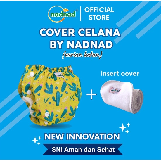 NEW DESAIN Clodi Cover Perekat Celana By Nadnad  Popok Kain Cuci Ulang Motif Full Printing