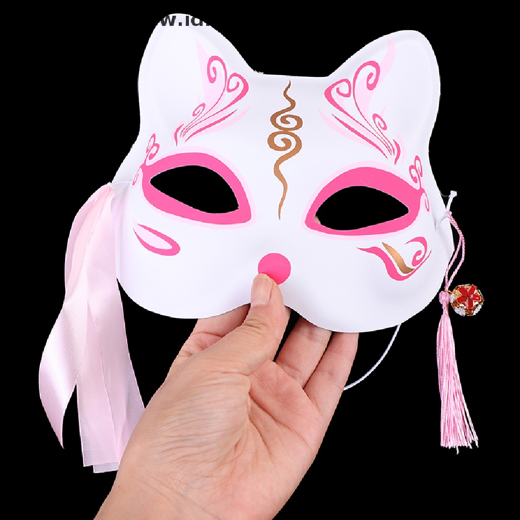 [luckypermanentnew] 1pc Anime Fox Masker Setengah Wajah Kucing Topeng Topeng Topeng Topeng Pesta Topeng Cosplay [ID]